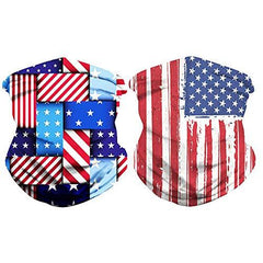 4pcs Cooling Neck Gaiter,US Flag Gaiters,Face Cover for Outdoors, Festivals, Sports Unisex