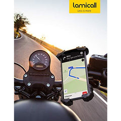 Phone Holder Mount for Bike Handlebar - Lamicall Motocycle Cell Phone Clamp, Scooter Phone Mount for iPhone 11/ iPhone 11 Pro/ iPhone 11 Pro Max, S9, S10 and More 4.7“ - 6.8" Smartphones
