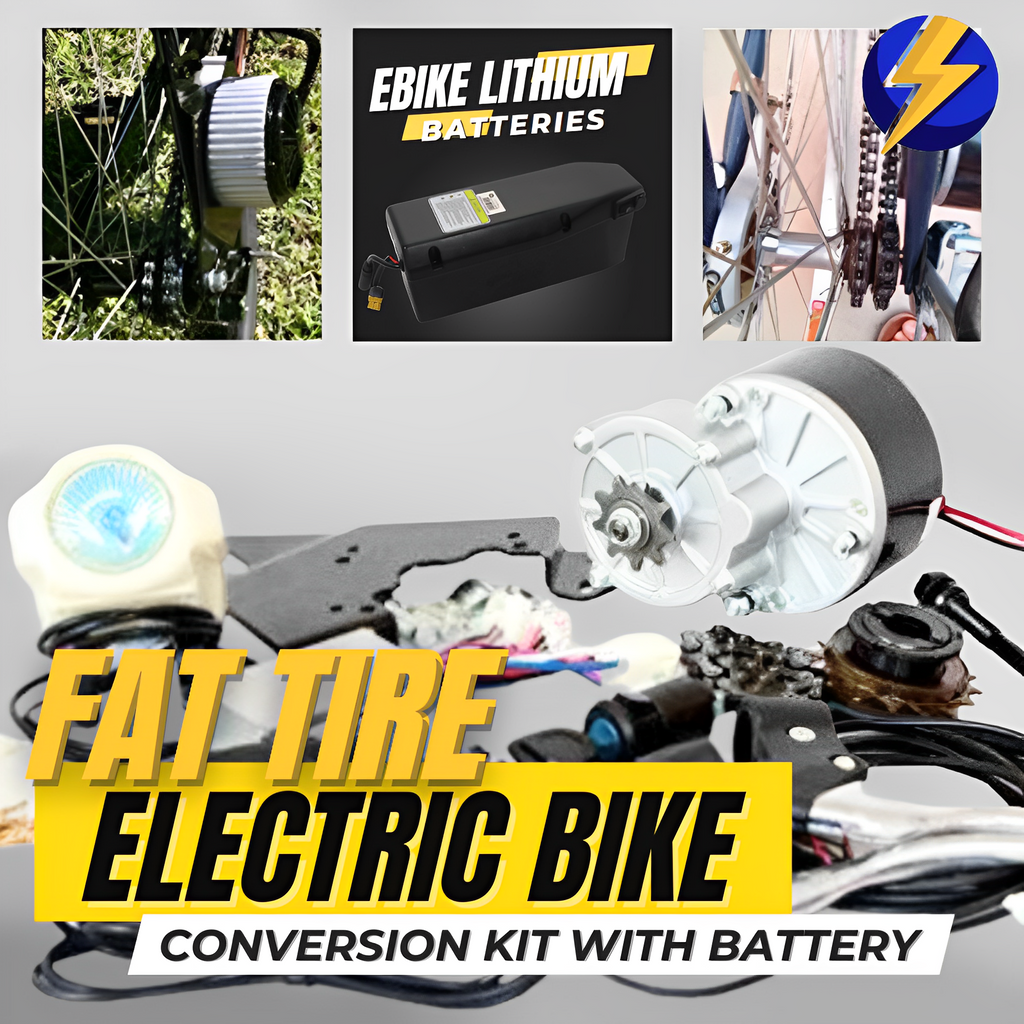 Build Your Own Ebike: Fat Tire Electric Bike Conversion Kit with Battery