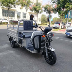 Priority Transportation Truck 12V/20Ah Electric Cargo Scooter with background facing front slant