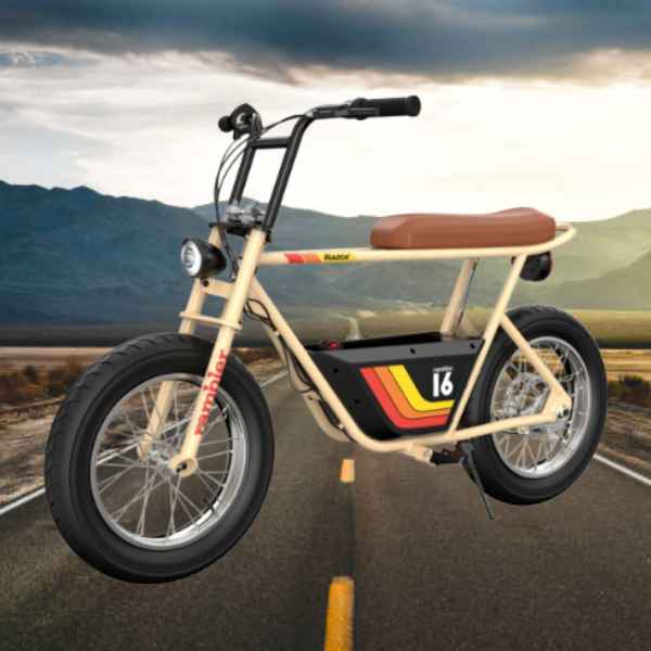 Razor Rambler 16 Electric Bike - Tan/Red