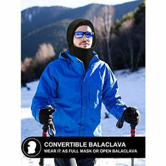 4 Pieces Balaclava Fleece Hood for Women Men, Cold Weather Balaclava Ski Face Cover Winter Gear Neck Warmer Hood for Cycling Motorcycling