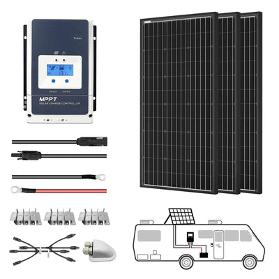 ACOPOWER 3x 200W 12V Monocrystalline RV Solar Kit HY-SPKM-3x200W50A