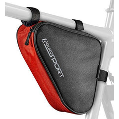 Aduro Sport Bicycle Bike Storage Bag Triangle Saddle Frame Pouch for Cycling (Red)