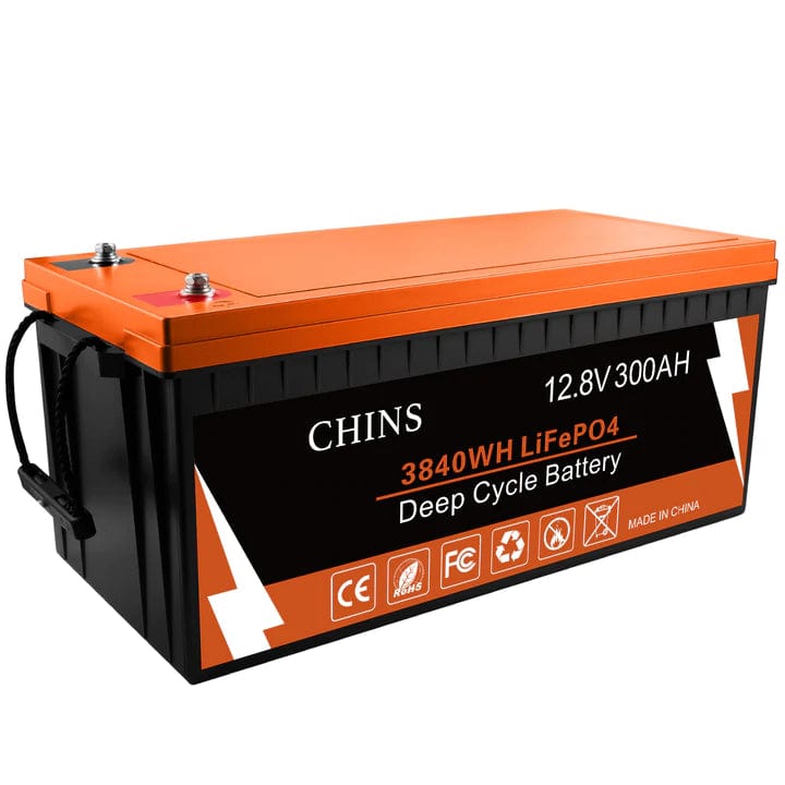 Chins Smart 12.8V/300Ah LiFePO4 Deep Cycle Battery