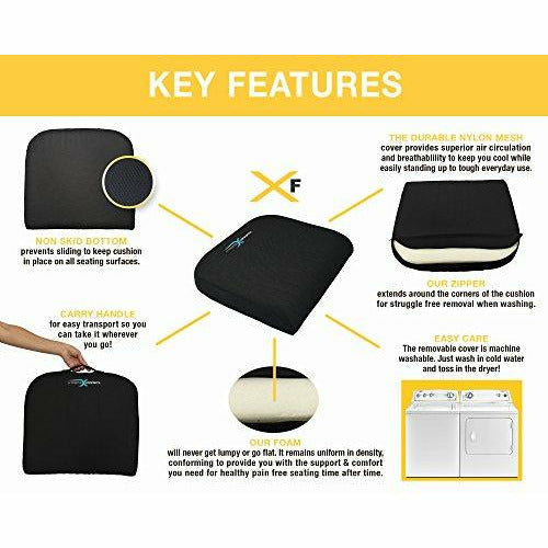 Xtreme Comforts Seat Cushion Office Chair Cushion Pack of 1 Padded Foam  Cushion