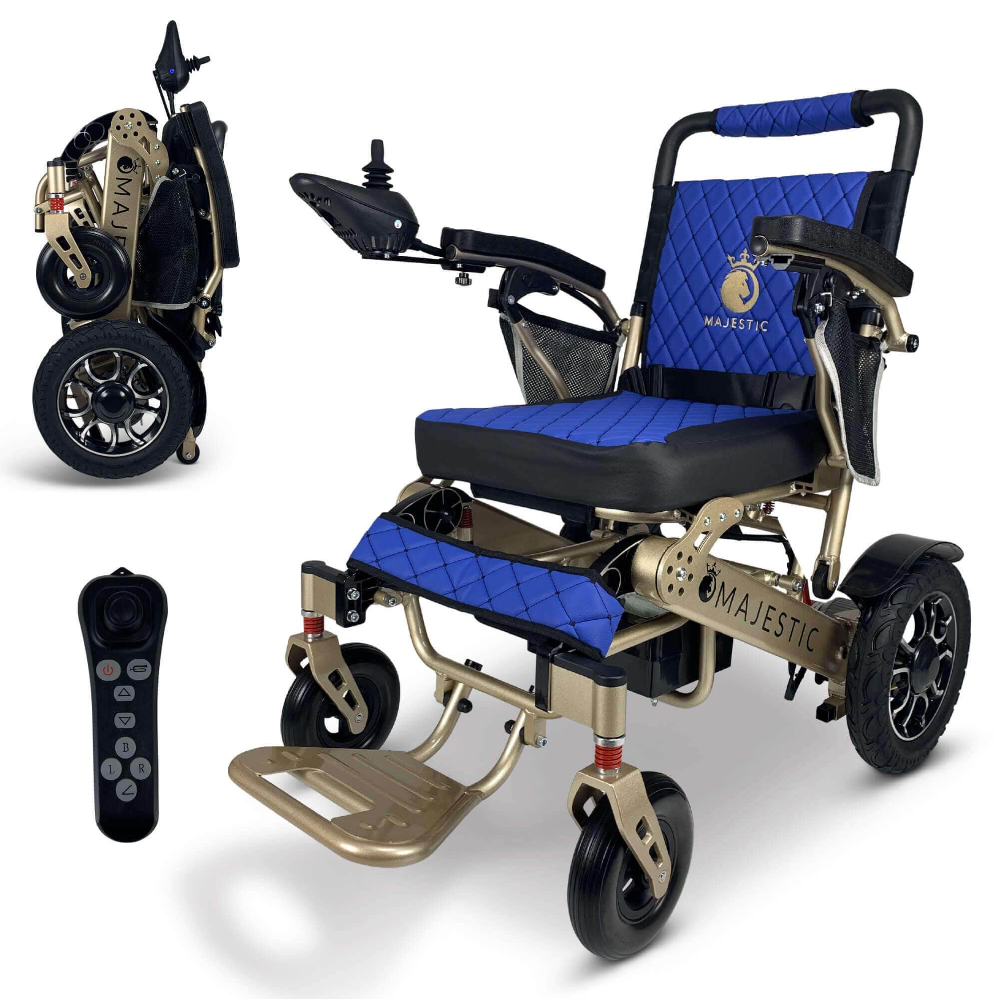 ComfyGo Majestic IQ-7000 12Ah 250W Manual Folding Electric Wheelchair