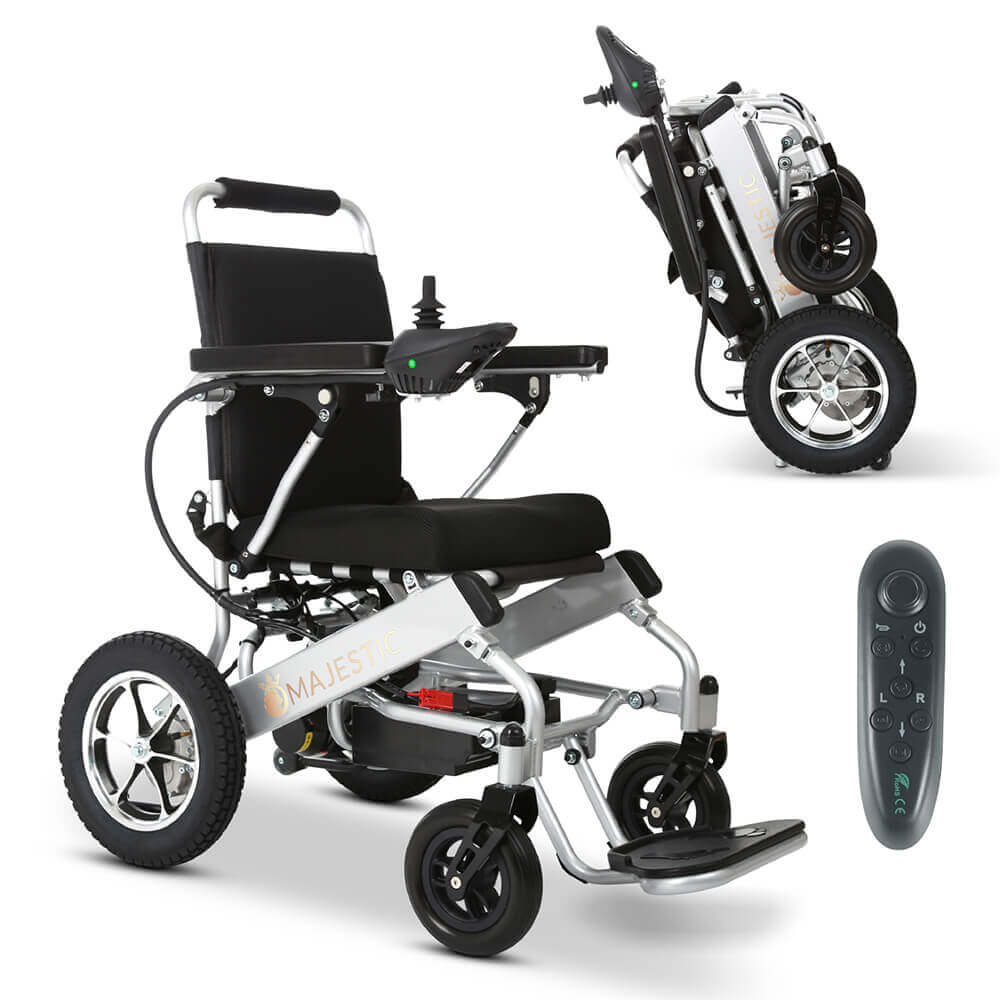ComfyGo Majestic IQ-8000 Plus 20Ah 250W 20" Wide Seat Folding Electric Wheelchair