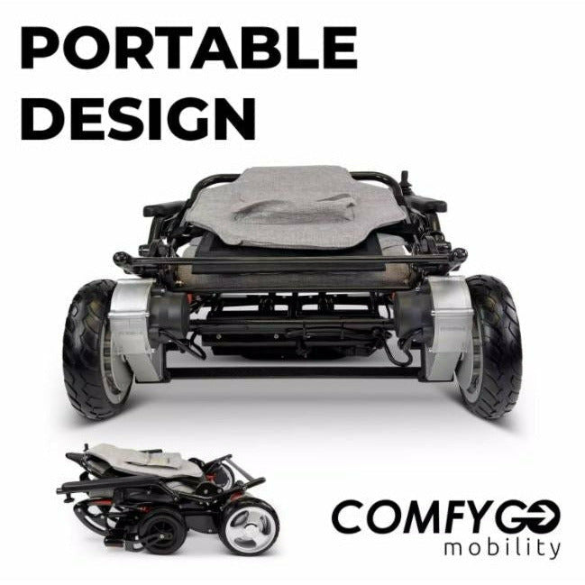 ComfyGo Phoenix 6Ah 180W Carbon Fiber Folding Electric Wheelchair