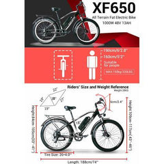 Cyrusher XF650 48V/13Ah 1000W Fat Tire Electric Bike