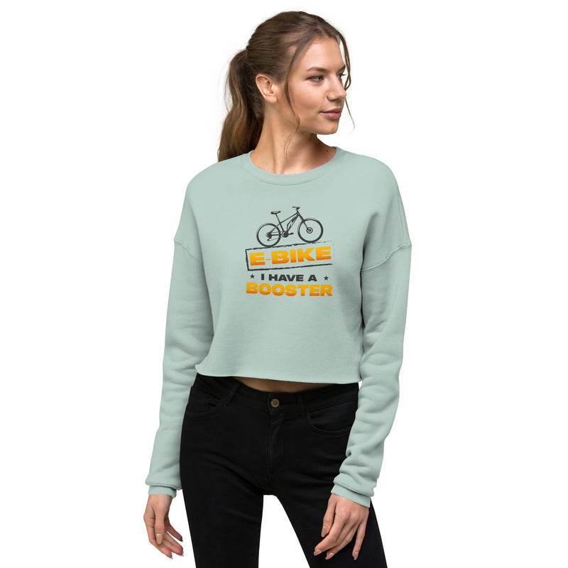 E-bike I Have a Booster Bella + Canvas 7503 Women’s Cropped Sweatshirt