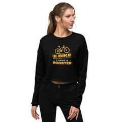 E-bike I Have a Booster Bella + Canvas 7503 Women’s Cropped Sweatshirt Black