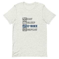 Eat Sleep E-bike Repeat Bella + canvas 3001 Womens T-shirt