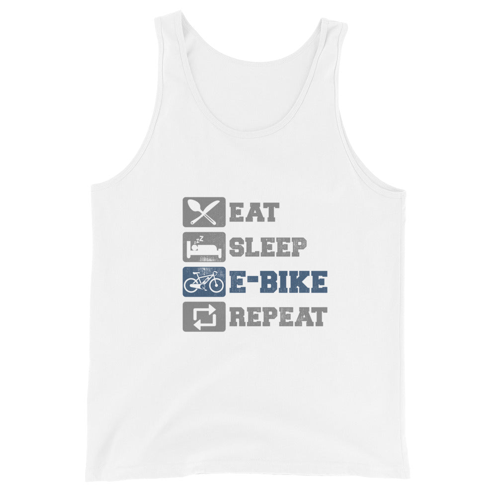 Eat Sleep E-bike Repeat Bella + Canvas 3480 Mens Tank Top