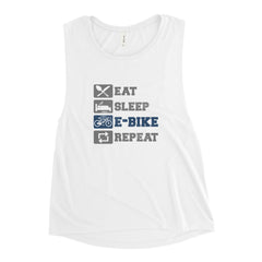 Eat Sleep E-bike Repeat Bella + Canvas 8803 Ladies’ Womens Tank Top