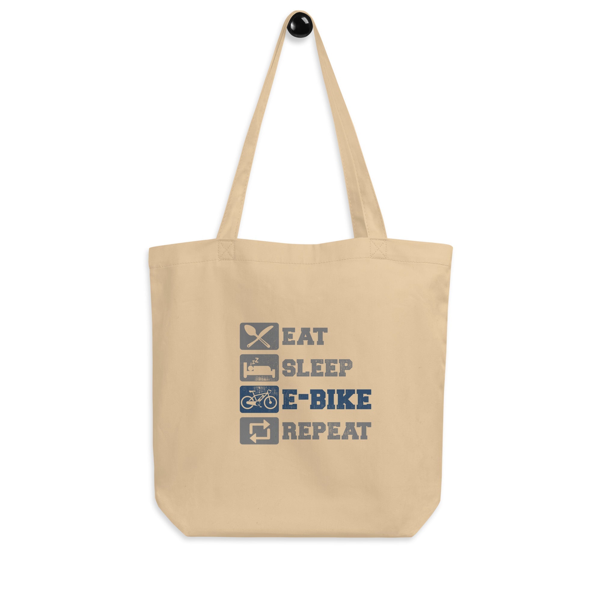 Eat Sleep E-bike Repeat Conscious EC8000 Eco Tote Bag