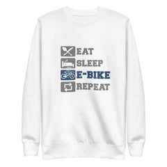 Eat Sleep E-bike Repeat Cotton Heritage M2480 Mens Sweatshirt