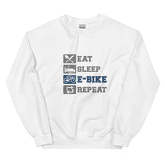Eat Sleep E-bike Repeat Gildan 18000 Womens Sweatshirts