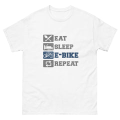Eat Sleep E-bike Repeat Gildan 5000 Mens T-shirt