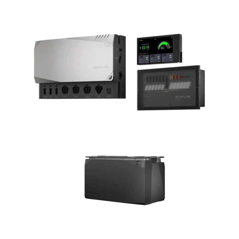 EcoFlow 1x 5kWh LFP Battery + 1x Power Hub + 1x Distribution + 1x Monitor + 1x Smart Generator Independence Power Kit