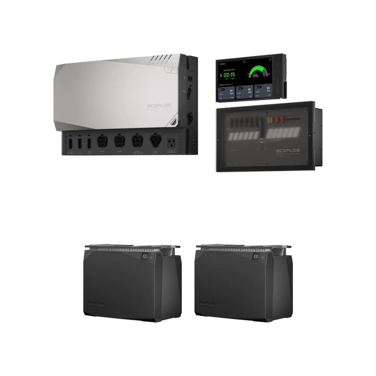 EcoFlow 2x 5kWh LFP Battery + 1x Power Hub + 1x Distribution + 1x Monitor + 1x Smart Generator Independence Power Kit