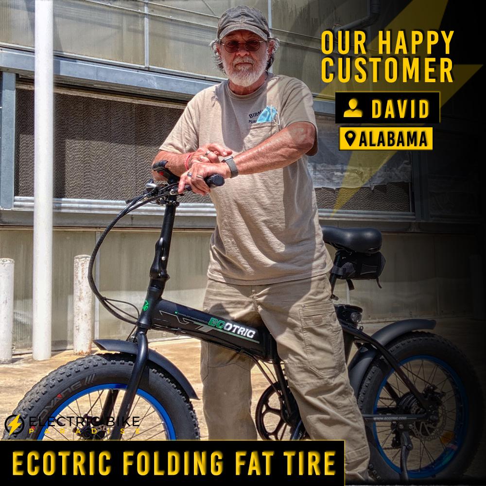 Ecotric 36V/12Ah 500W Folding Fat Tire Electric Bike FAT20810