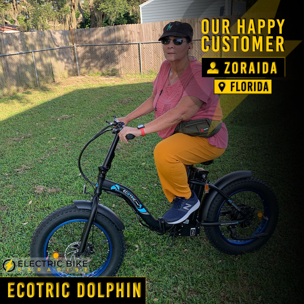 Ecotric Dolphin 36V/12.5Ah 500W Folding Fat Tire Electric Bike C-DOL20LED