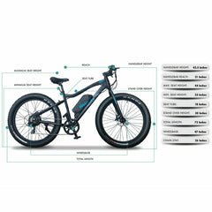 Emojo Wildcat Pro HD 750 48V/10.4Ah 750W Fat Tire Electric Mountain Bike