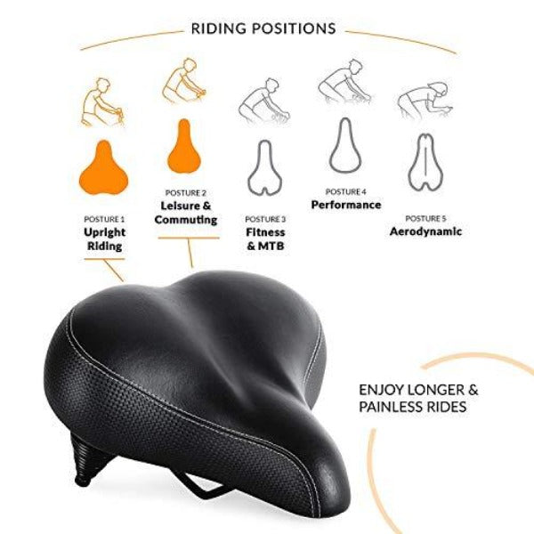 Extra Wide and Padded Universal Bike Seat Replacement – Electric Bike  Paradise