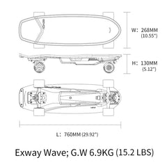 Exway Wave Hub 800W Cruiser Electric Skateboard EB-W1H