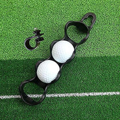 RE GOODS Golf Ball Holder - Large Capacity Holds 4 Golf Balls, Carabiner and Clip for Easy Attachment (Only Golf Ball Holder)