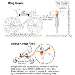 Horizontal Bicycle Bike Wall Hanger