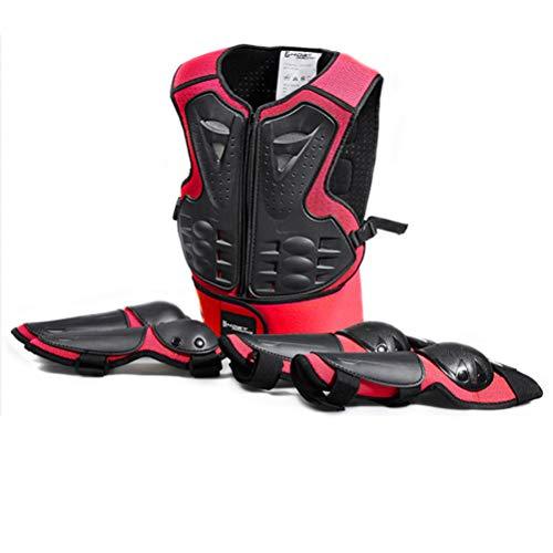 Kids Motorcycle Riding Protective Gear Armor Suit for Motocross Cycling Skiing Skateboarding Roller Skating (Red)