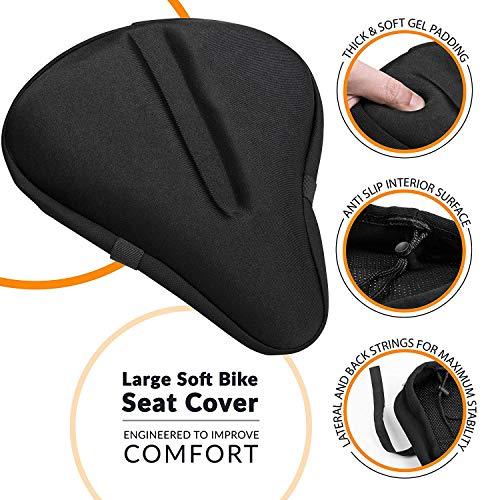 Electric Bicycle Cushion Reflective Large Silicon Gel Padded Bike Seat Cover  Shock Absorption Comfortable Cycling Accessories