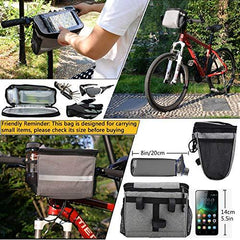 Bike Handlebar Insulated Bag with Touchable Phone Pouch