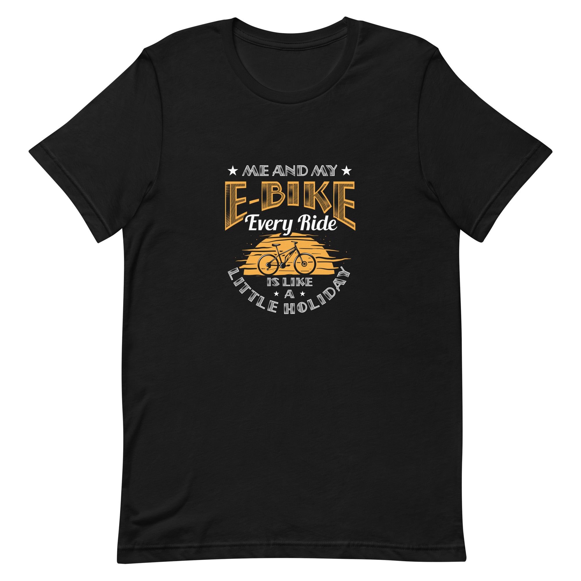 Me and My E-Bike Every Ride is Like A Little Holiday  Bella + Canvas 3001 Women's T-shirt