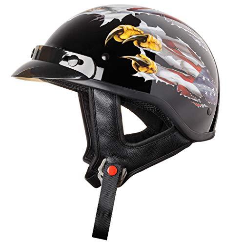 Motorcycle Half-Face Helmet (DOT Approved)