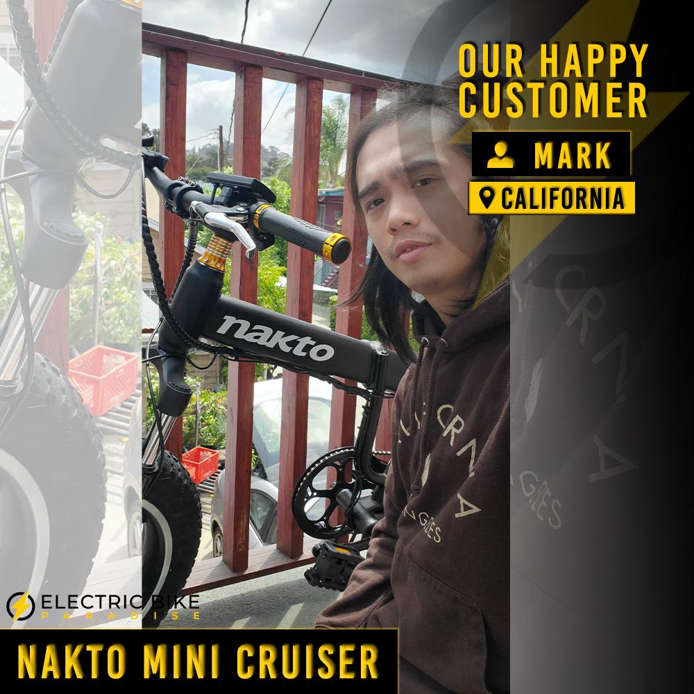 Nakto Mini Cruiser 48V/10Ah 350W Fat Tire Folding Electric Bike