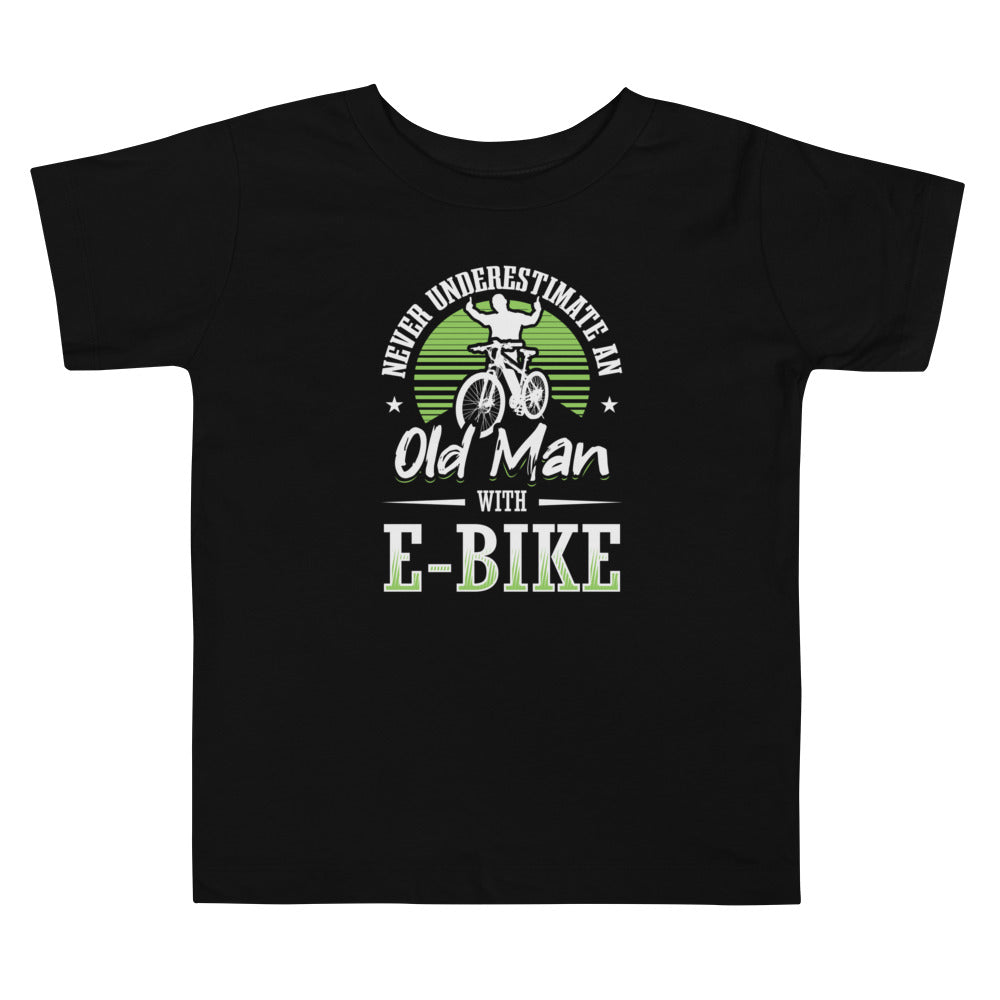 Never Underestimate an Old Man with an E-bike Bella + Canvas 3001T Kid's T-shirt