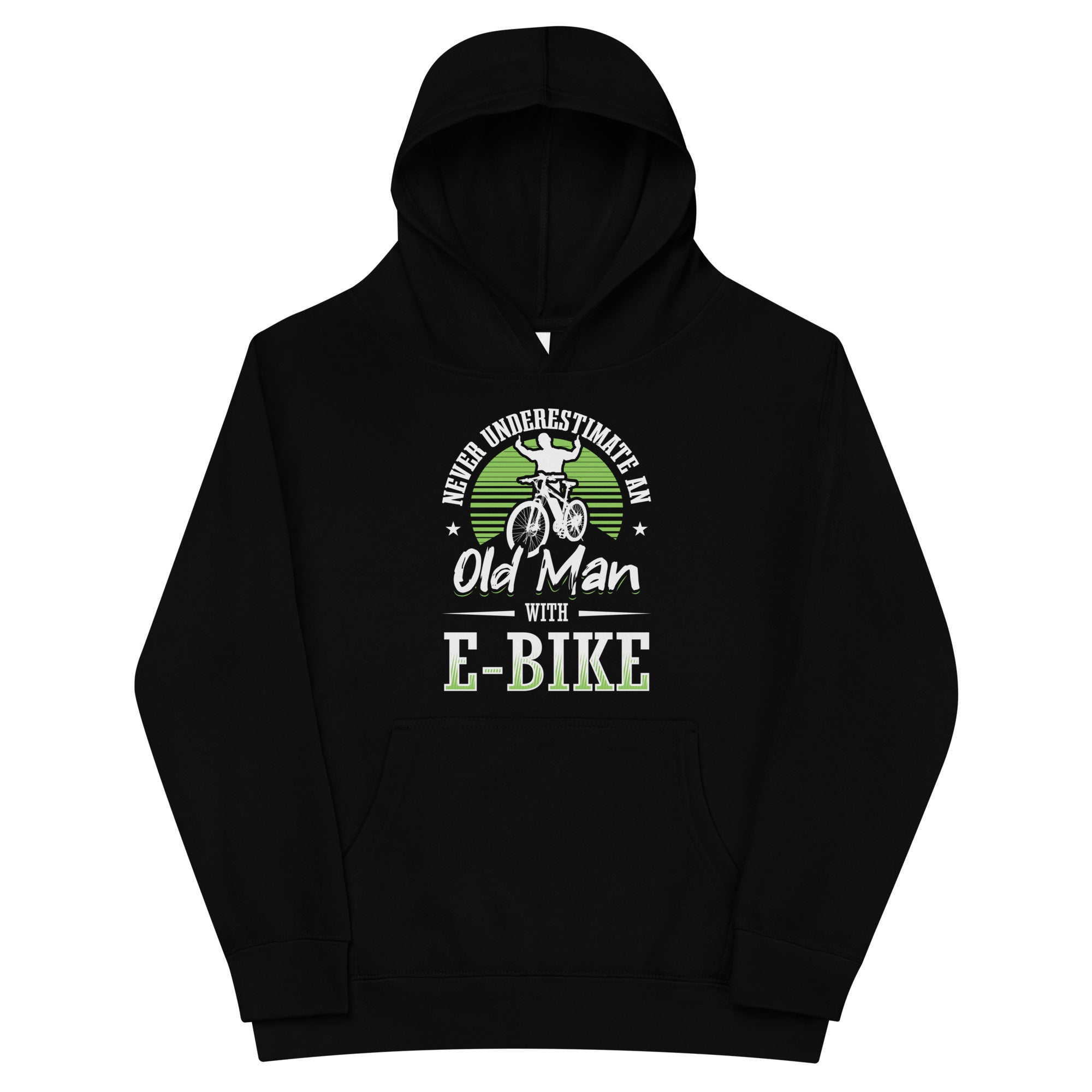 Never Underestimate an Old Man with an E-bike Cotton Heritage Y2550 Kid's Fleece Hoodie