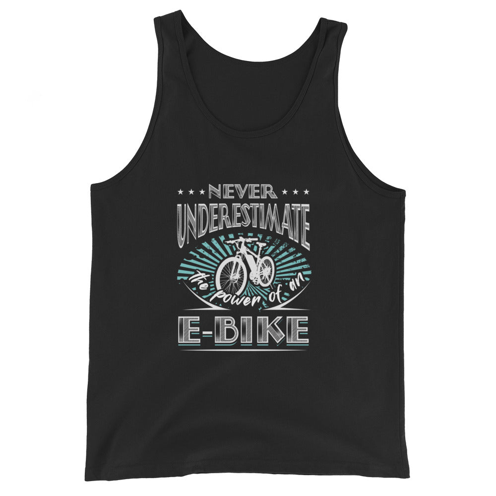 Never Underestimate the Power of an E-bike Bella + Canvas 3480 Mens Tank Top