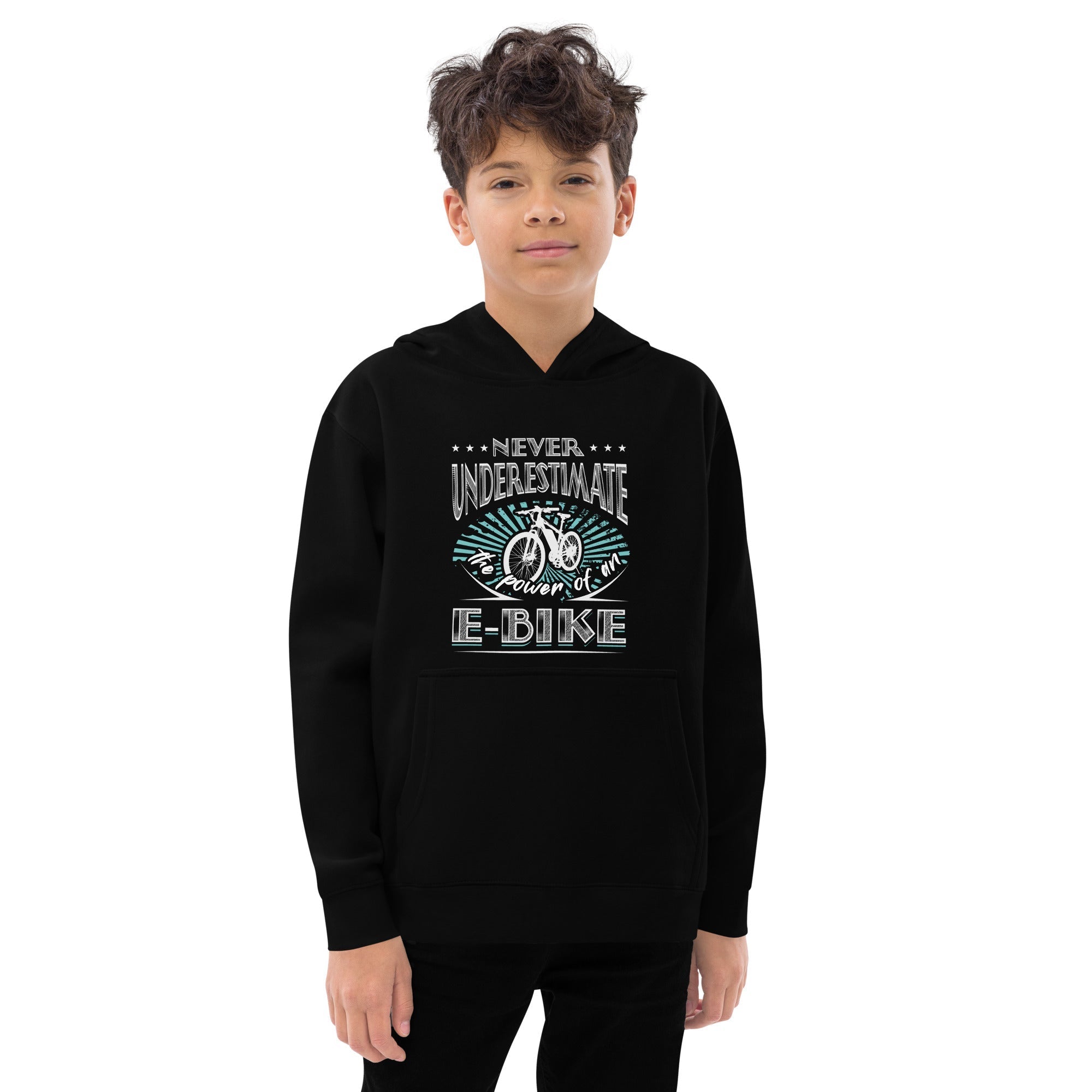 Never Underestimate the Power of an E-bike Cotton Heritage Y2550 Kids Hoodie
