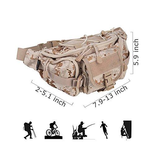 OLEADER Tactical Waist Pack Military Molle Gear Bag Portable Fanny Packs Hip Belt Pouch for Outdoor Camping Hiking Hunting Cycling