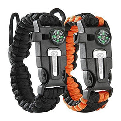 Outdoor Tactical Paracord Bracelet (2PCS) – Electric Bike Paradise