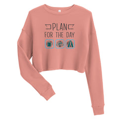 Plan for the Day "Coffee, E-bike, Beer" Bella + Canvas 7503 Women's Cropped Sweatshirt
