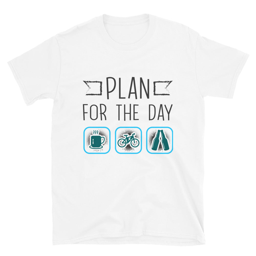 Plan for the Day "Coffee, E-bike, Beer" Gildan 64000 Women's T-shirt White