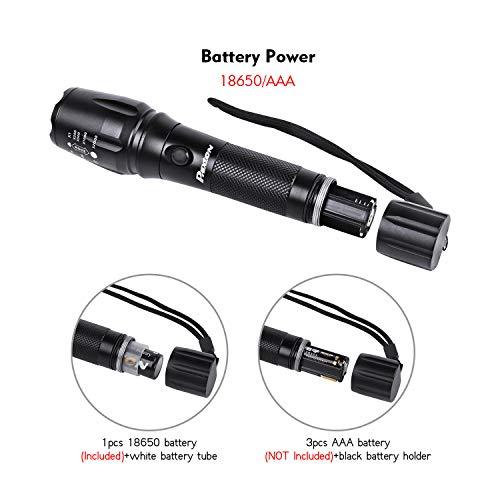 Rechargeable Tactical Flashlight High Lumens LED 18650 5000mAh Battery Charger USB Cable Gift Box Included L2 Waterproof Big Torch Portable Adjustable Aluminum Flash Light For Emergency Camping Hiking