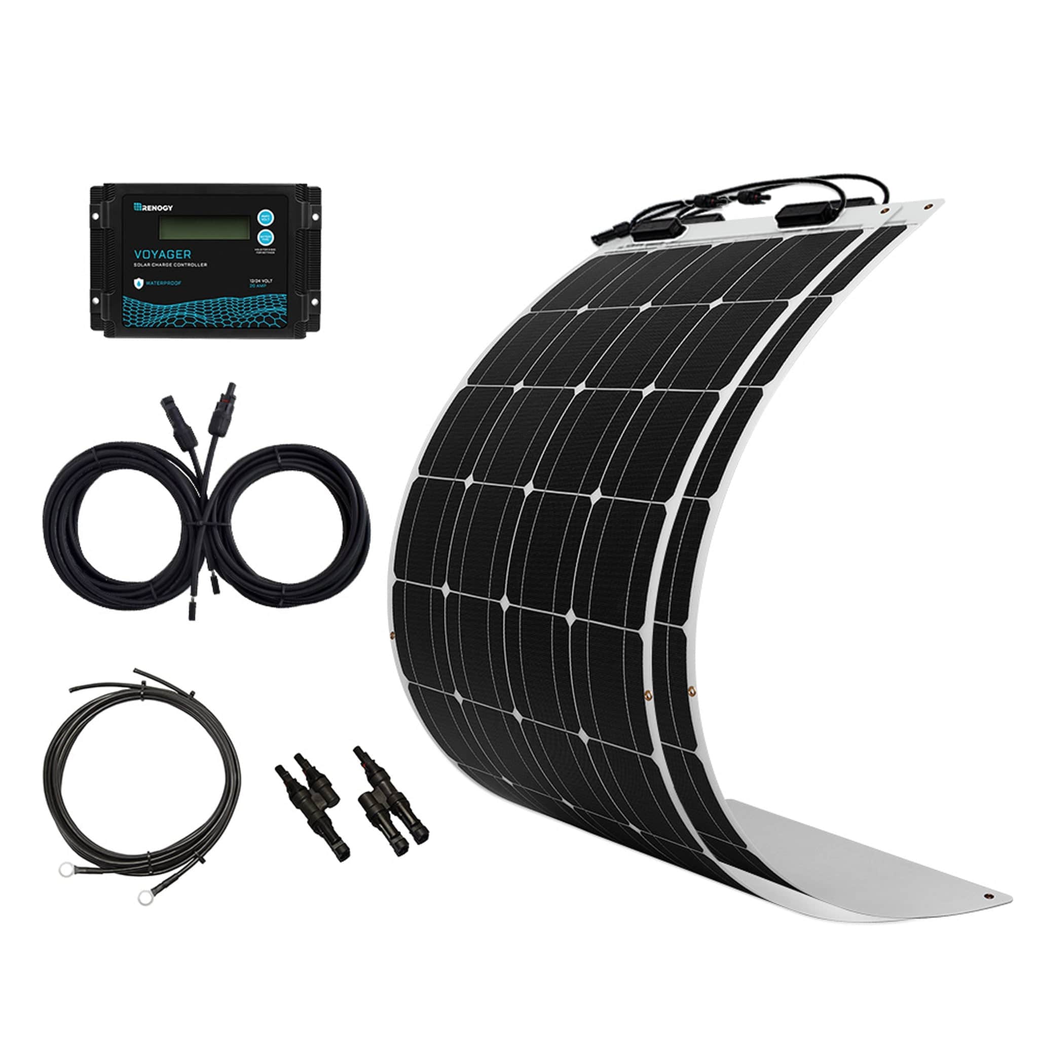 Renogy 2x 100W 12V Flexible Monocrystalline Solar Panel Kit