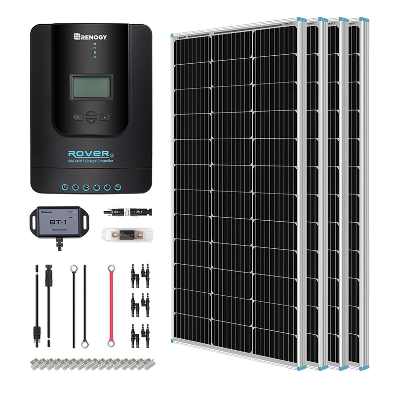 Renogy 4x 100W 12V Monocrystalline Premium Solar Panel Kit
