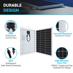 Renogy 50W 12V Monocrystalline Solar Starter Kit